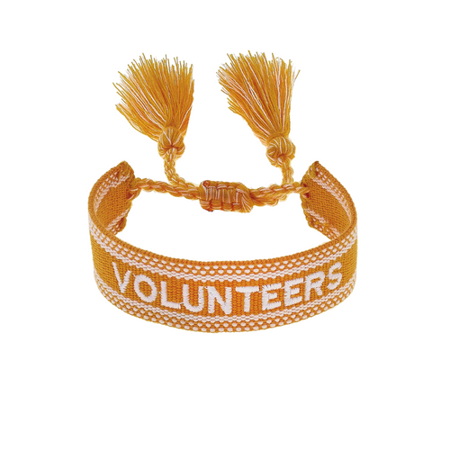 Show your team pride with the Tennessee Vols Woven Tassel Bracelet! Lightweight and colorful, this bracelet adds a fun pop to any game day outfit. Its playful tassel detail keeps the spirit high while you cheer on your Volunteers in style. Perfect for stacking or wearing solo, it’s a must-have accessory for every fan.