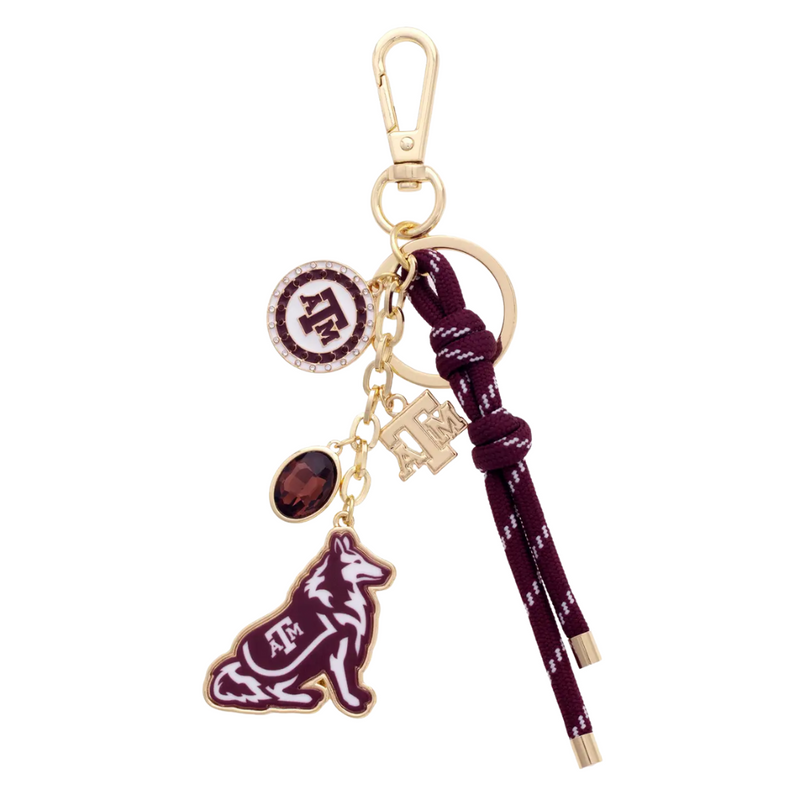 Show off your Aggie pride with this maroon and bold Texas A&amp;M charm! Perfect for adding a fun and polished pop to your bag, it’s a spirited way to keep your everyday style game strong. Whether you’re heading to class or out with friends, this charm brings a playful touch of school spirit wherever you go.