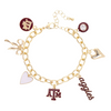 Texas A&M  Aggies Enamel Icons Charm Bracelet