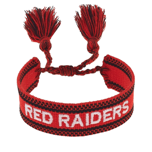 Show your Red Raider pride with this playful Woven Tassel Bracelet. Lightweight and colorful, it adds a fun pop to your game day look while keeping you comfortable. Perfect for layering or wearing solo, it’s an easy way to cheer on your team in style.