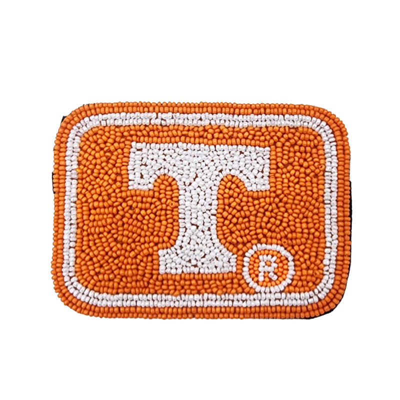 Meet Us At Neyland Stadium, let's Go Vols!  Elevate your Game Day clear bag status when accessorizing your look with our uniquely beaded iconic Tennessee Vols credit card holder.