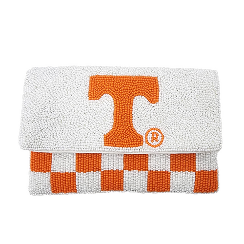 Rocky Top, You'll Always Be Home Sweet Home To Me...   There's no better time to elevate your tailgate glam by accessorizing your Game Day look with our iconic University Of Tennessee Vols Checkered Mini Clutch.
