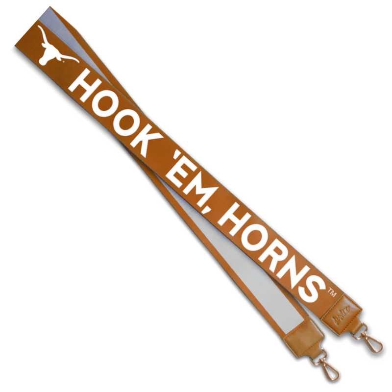 UNIVERSITY OF TEXAS HOOK 'EM HORNS ADJUSTABLE BAG STRAP