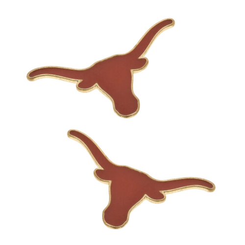 "The Eye's of Texas Are On You!" It's Game Day in Austin and time to show off your Hook'em Horn spirit! Get ready for the big game in Texas with our Longhorns Logo enamel studs! Lightweight and easy to wear all day game day! 