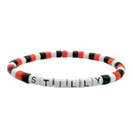 Word Wrap Stacks Oklahoma State University College Bracelets