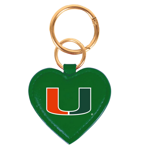 Show your Miami Hurricanes pride with this playful heart charm key ring. Its vibrant design keeps your keys stylishly organized while letting your team spirit shine wherever you go. Perfect for fans who want a fun and functional accessory that celebrates their favorite team every day.