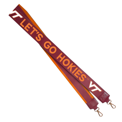 There's no better time to elevate your clear bag status by accessorizing your Game Day clear bag look with our dual sided strap in VT colors! Choose your look with either the striped side or cheer on your team with VT/LET'S GO HOKIES!