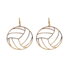 Get ready for Game Time in our new Volleyball metal dangle earrings.&nbsp; Available in two classic colors gold or silver, for every day elegance for every day wear.