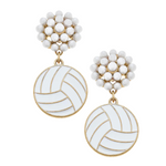 Get ready for Game Time in our new Volleyball Pearl Cluster Enamel Dangles.&nbsp; Featuring gold accents and gold metal plating our new dangles showcase classic elegance for everyday wear.