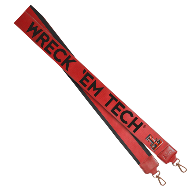 College Jewelry: WRECK 'EM TECH TEXAS TECH UNIVERSITY BAG STRAP - Fan Glam