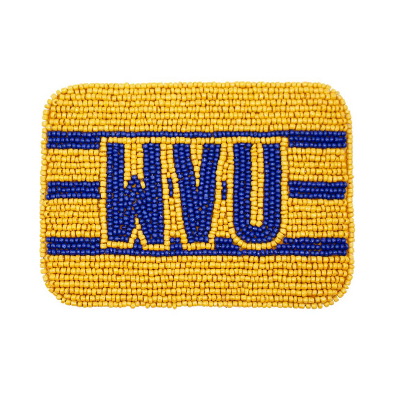 Show off your Mountaineers pride! From "Let's Go Mountaineers!" to "Take Me Home, Country Roads!" proudly wear the blue and gold! If there's one thing we know, it's Mountaineers' style and we most definitely have you covered no matter what season it is with our uniquely beaded credit card holder.