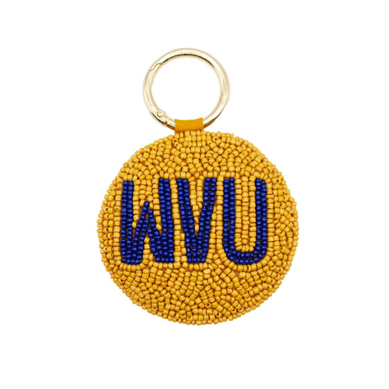 Show off your Mountaineers pride! From "Let's Go Mountaineers!" to "Take Me Home, Country Roads!" proudly wear the blue and gold! If there's one thing we know, it's Mountaineers' style and we most definitely have you covered no matter what season it is with our uniquely beaded WVU key ring charm.