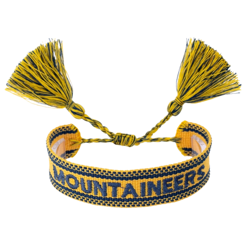 Show your Mountaineer pride with this playful Woven Tassel Bracelet. Lightweight and colorful, it adds a fun pop to your game day look while keeping you comfortable. Perfect for layering or wearing solo, it’s an easy way to cheer on your team in style.