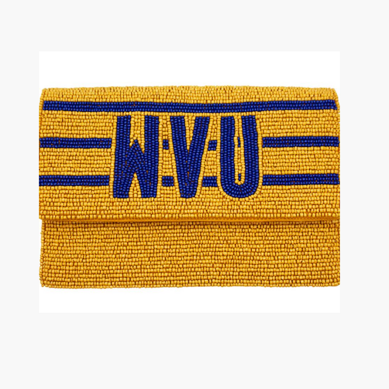 Show off your Mountaineers pride! From "Let's Go Mountaineers!" to "Take Me Home, Country Roads!" proudly wear the blue and gold! If there's one thing we know, it's Mountaineers' style and we most definitely have you covered no matter what season it is with our uniquely beaded WVU beaded mini clutch.