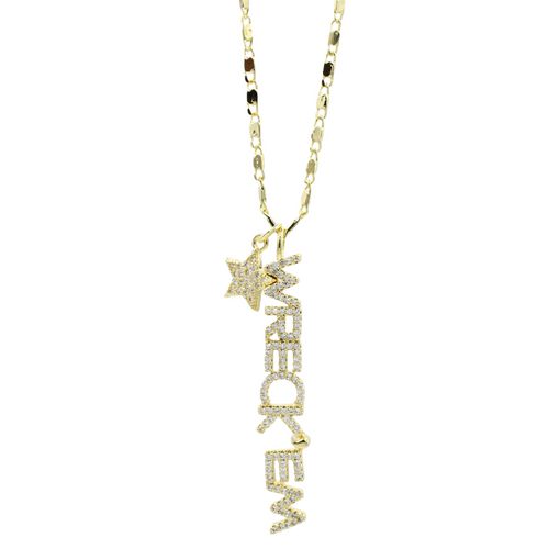 Show your Red Raider pride with our WRECK RHINESTONE STAR GOLD NECKLACE! This spirited piece features dazzling rhinestones and a Texas Tech-inspired star pendant on a gleaming gold chain. Perfect for game days, tailgates, or anytime you want to Wreck 'Em! A playful way to carry your Texas Tech spirit wherever you go—guaranteed to make fellow fans jealous!