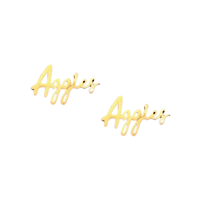 Show off your Aggie pride with these charming gold stud earrings, perfect for any Texas A&amp;M fan. Their subtle sparkle lets you celebrate game day in style without overdoing it. Easy to wear and versatile, these studs are a fun way to keep the spirit alive wherever you go!