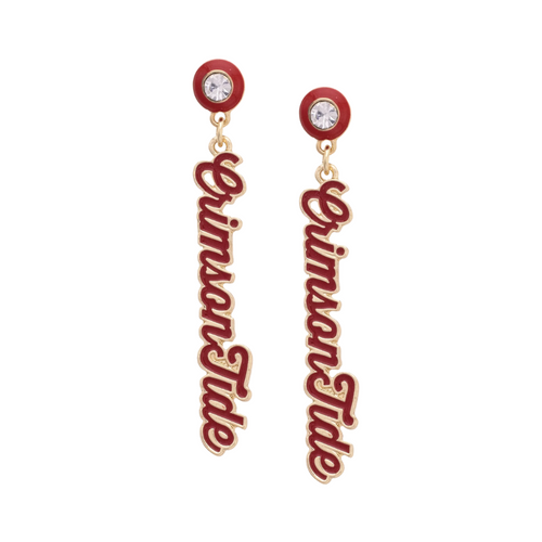 Add a splash of team spirit to your look with these Alabama Crimson Tide Autograph Enamel Earrings. Lightweight and stylish, they’re perfect for cheering on game day or adding a sporty touch to your everyday outfits. Show off your love for the Crimson Tide in a fun and polished way!