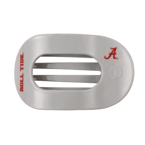 Unwind and relax with the newest TELETIES Flat Round Hair Clip! Designed with the same innovative material that is nearly unbreakable, this clip is perfect for lying down, doing yoga or simply laying back without discomfort. Hold your hair and enhance your style with the new University of Alabama TELETIES Clip! Roll Tide!&nbsp;