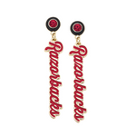 Show off your team spirit with these Arkansas Razorbacks Autograph Enamel Earrings! Lightweight and stylish, they add a touch of polish to any outfit—perfect for cheering on the Razorbacks at the game or adding some playful flair to your everyday look. Keep it classic and spirited wherever you go!