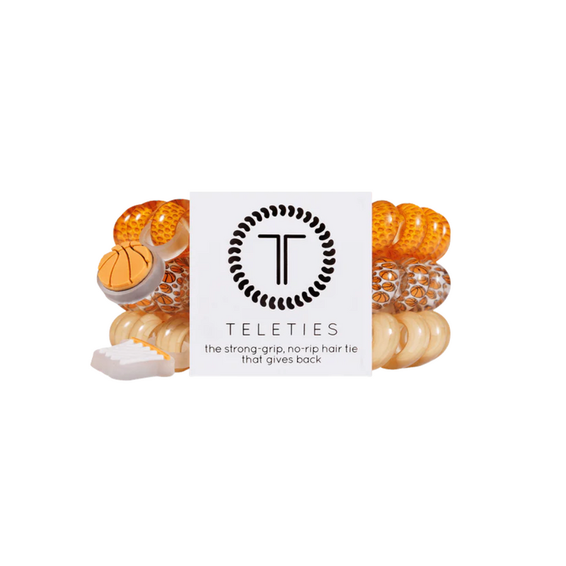 On Gameday, hold your hair and enhance your style with TELETIES. The strong grip, no rip hair tie that doubles as a bracelet. Strong, pretty and stylish, TELETIES are designed to withstand everyday demands while taking your Gameday look to the next level.