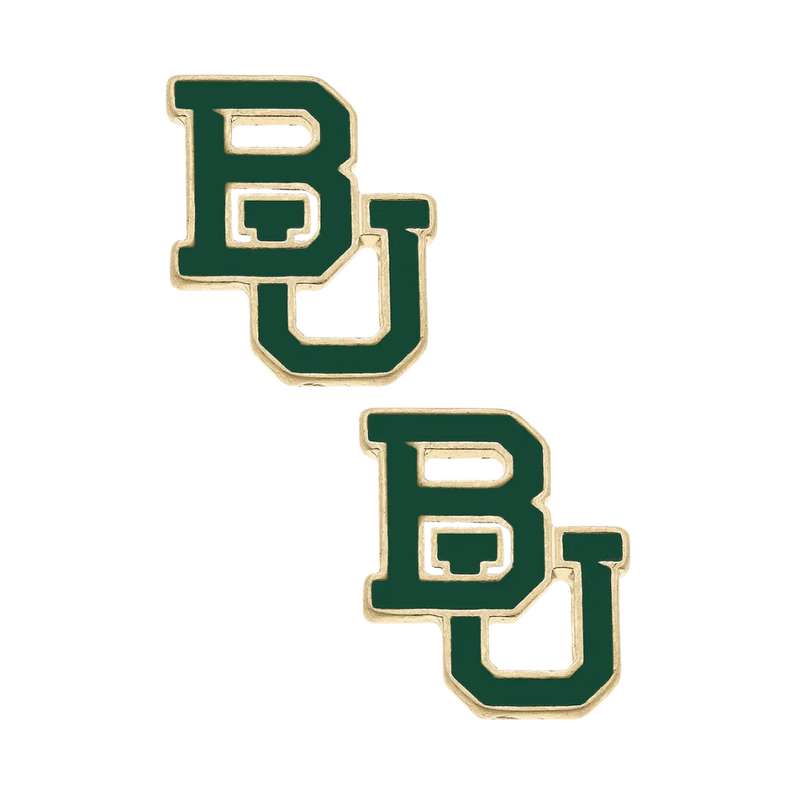 Add some sparkle to your school spirit with these adorable Baylor Bears stud earrings! Featuring the iconic BU logo, they’re the ultimate accessory for game days, tailgates, or just showing off your pride every day. A perfect gift for the Baylor fan who loves a little bling with their roar!