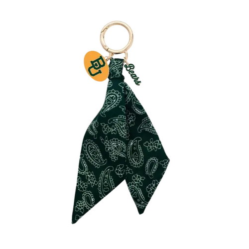 Add a splash of school spirit to your bag with the Baylor Bears Logo Bandana Bag Charm. This playful accessory combines preppy style with a sporty edge, making it the perfect way to show off your Baylor pride wherever you go. Lightweight and easy to attach, it’s a fun and fashionable way to keep your team close at hand.