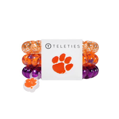 On Gameday, hold your hair and enhance your style with TELETIES. The strong grip, no rip hair tie that doubles as a bracelet. Strong, pretty and stylish, TELETIES are designed to withstand everyday demands while taking your Gameday look to the next level.
