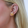 Dawg Mom Gold Stud Earrings/Gold Bulldog Earrings Combo