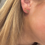 Dawg Mom Gold Stud Earrings/Gold Bulldog Earrings Combo