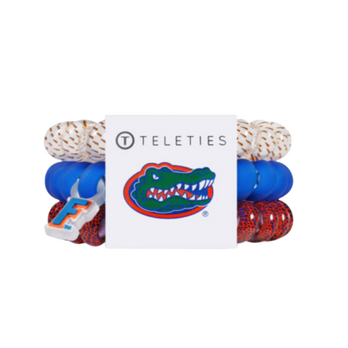 On Gameday, hold your hair and enhance your style with TELETIES. The strong grip, no rip hair tie that doubles as a bracelet. Strong, pretty and stylish, TELETIES are designed to withstand everyday demands while taking your Gameday look to the next level.