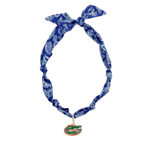 Show off your Florida Gators pride with this fun and stylish bandana scarf necklace. Featuring the iconic Gators logo, it’s the perfect playful accessory to brighten up any outfit while keeping your team spirit front and center. Lightweight and easy to wear, it adds a splash of color and personality wherever you go.