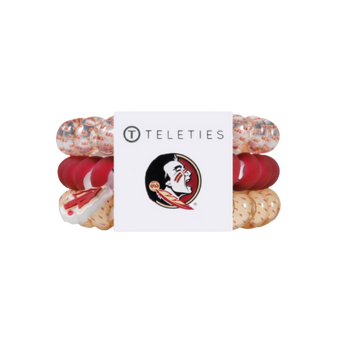 On Gameday, hold your hair and enhance your style with TELETIES. The strong grip, no rip hair tie that doubles as a bracelet. Strong, pretty and stylish, TELETIES are designed to withstand everyday demands while taking your Gameday look to the next level.
