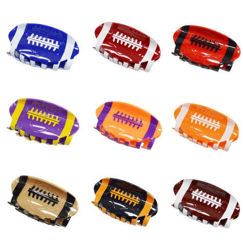 Show your team spirit with our playful Game Day Football Hair Clips! These versatile accessories add the perfect sporty touch to any outfit, making them essential for cheering on your favorite team. Mix and match these fun clips for a winning game day look that scores major style points!