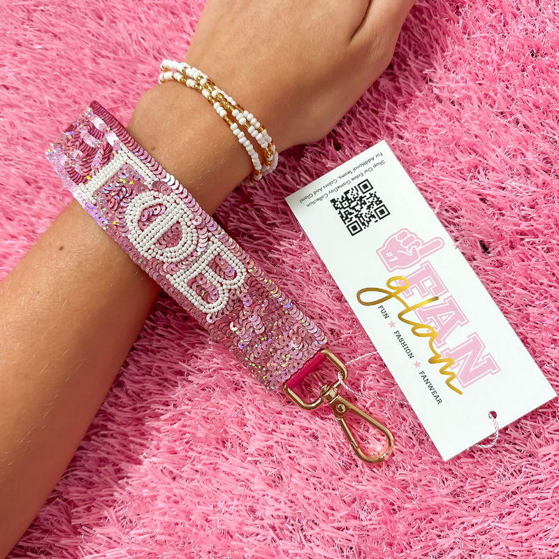 Greek Glam just dropped! This wristlet is serving sparkle, shine, and serious sorority energy — fully sequined and reppin’ your letters loud and proud.&nbsp;Whether you’re heading to chapter, running to class, or getting gift-ready for Bid Day or Big/Little, this piece brings the perfect pop of sorority style. Clip it on, show it off, and let your Greek girl era shine&nbsp;