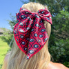 Add a splash of collegiate charm with our Satin Game Day Hair Bow. This playful accessory features a vibrant pattern that’s perfect for showing off your school pride. Whether for game day or everyday fun, this versatile hair bow brings a spirited touch to your collection.