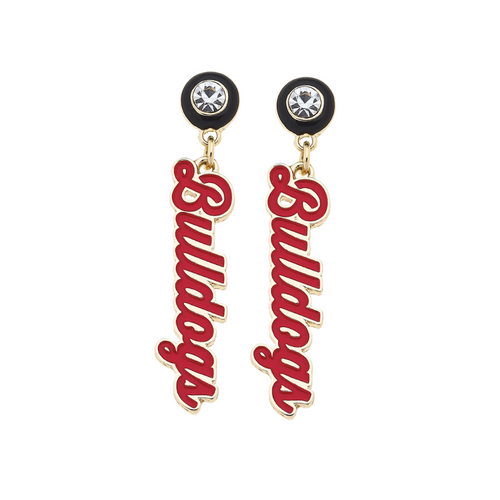 Show off your Georgia Bulldogs pride with these playful Autograph Enamel Earrings. Lightweight and polished, they add a spirited touch to any look, whether you're cheering at the game or going about your day. Perfect for fans who like to combine style with team spirit!