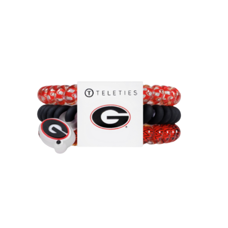 On Gameday, hold your hair and enhance your style with TELETIES. The strong grip, no rip hair tie that doubles as a bracelet. Strong, pretty and stylish, TELETIES are designed to withstand everyday demands while taking your Gameday look to the next level.