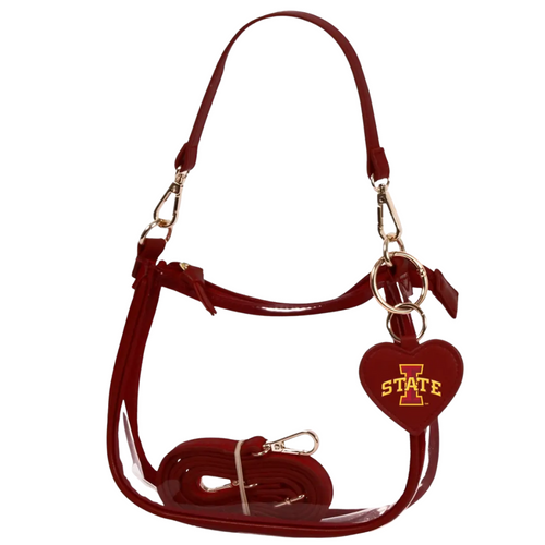 Our new Clara Clear Bag perfectly blends function and fashion, meeting stadium regulations with a chic design. It features a durable PVC body, secure zipper closure, and two interchangeable straps, keeping your essentials stylish and secure on game day.&nbsp;