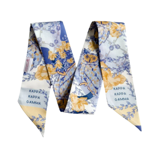 Show off your Kappa Kappa Gamma spirit with this chic silk scarflette! Whether you're heading to a sorority mixer, jazzing up your daily outfit, or hunting for the perfect gift for your favorite Kappa sister, this versatile accessory adds a splash of sisterhood to any look. It's the fun way to flaunt your Kappa pride while turning heads on campus!