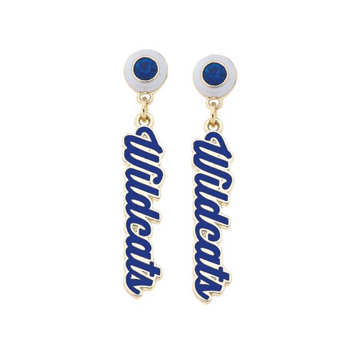 Show off your Kentucky Wildcats spirit with these playful Autograph Enamel Earrings. Lightweight and stylish, they add a fun and polished touch to any outfit—perfect for cheering on your team at the game or adding a pop of pride to your everyday look.