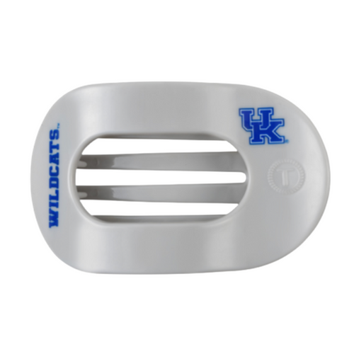 Unwind and relax with the newest TELETIES Flat Round Hair Clip! Designed with the same innovative material that is nearly unbreakable, this clip is perfect for lying down, doing yoga or simply laying back without discomfort. Hold your hair and enhance your style with the new University of Kentucky TELETIES Clip! Go Wildcats!&nbsp;&nbsp;