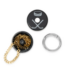 Keep your small jewelry safe while you’re on the ice with the Hockey Lion Latch! Printed in sleek Gunmetal Black, this fun and functional accessory is perfect for hockey lovers who want to keep their favorite pieces secure during every game. Stay stylish and worry-free on the rink!