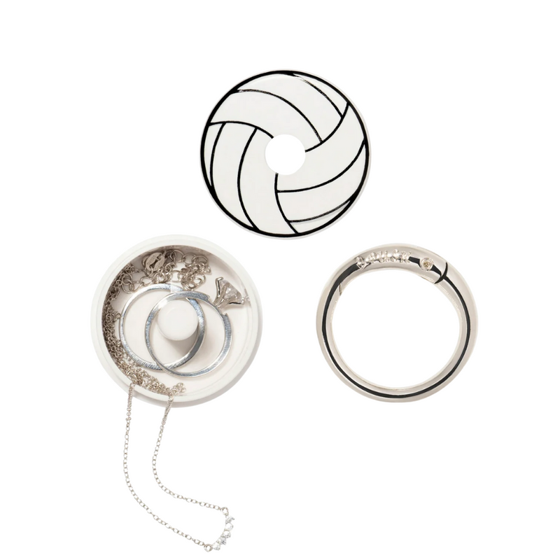 Keep your small jewelry safe and stylish with the Volleyball Lion Latch! This special edition features a unique carabiner ring that must be fully removed before opening, ensuring your treasures stay secure. Easily clip it to your keychain, sports bag, or anywhere you like, so you never lose your Lion Latch or your precious items again. Perfect for on-the-go protection with a sporty twist!