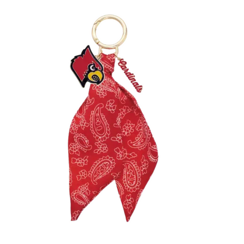 Show your Louisville Cardinals spirit with this playful bandana bag charm! Perfect for adding a pop of team pride to your backpack, purse, or gym bag, it’s lightweight and easy to attach wherever you go. Let your fandom shine in a fun and fashionable way!