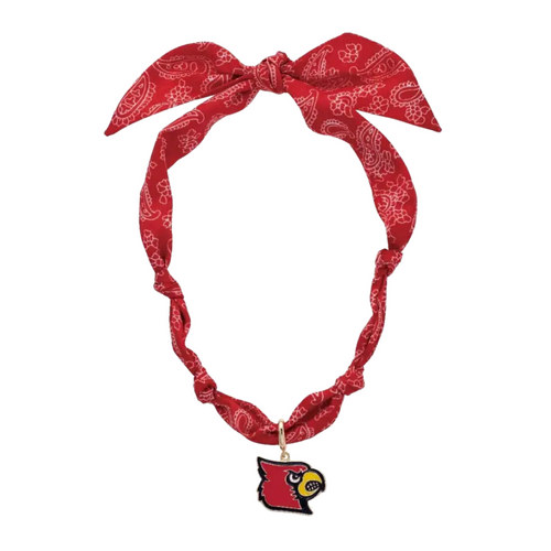 Show off your Louisville Cardinals pride with this fun and stylish bandana scarf necklace. Featuring the iconic logo on a soft, lightweight fabric, it’s perfect for adding a sporty splash to any outfit. Wear it around your neck or tie it in your hair to keep your game day spirit shining bright with a playful twist!