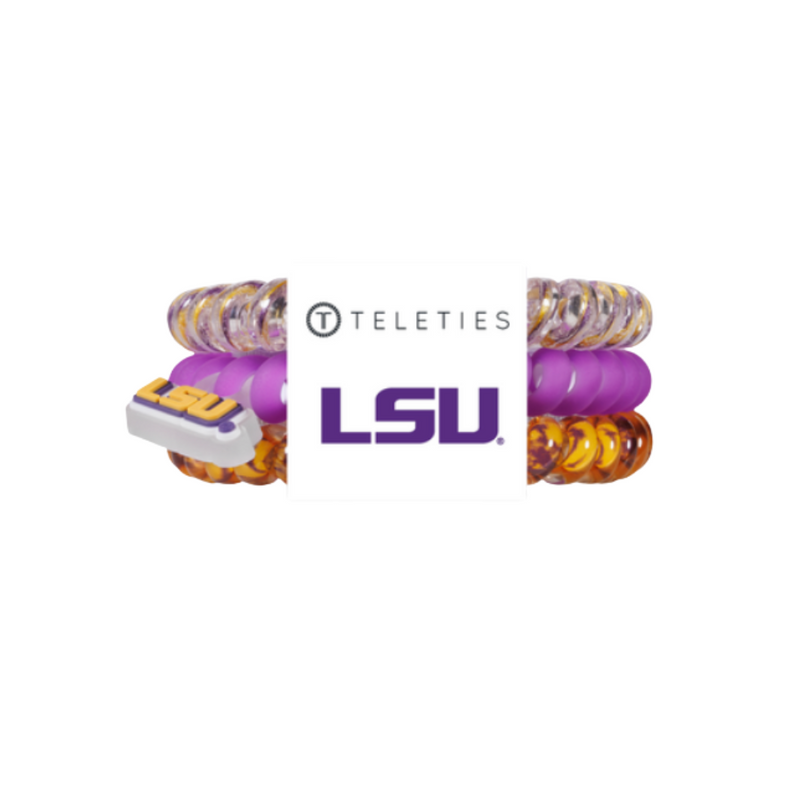 On Gameday, hold your hair and enhance your style with TELETIES. The strong grip, no rip hair tie that doubles as a bracelet. Strong, pretty and stylish, TELETIES are designed to withstand everyday demands while taking your Gameday look to the next level.