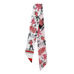 Add a bold splash of spirit with the Lubbock, Texas Silk Scarflette! Featuring a striking black and scarlet palette, this playful accessory brings a vibrant pop of Red Raiders pride to any outfit. Perfect for game days or turning heads around town, its dramatic colors make a stylish statement that’s as lively as your team spirit. Show off your Red Raiders love with flair!