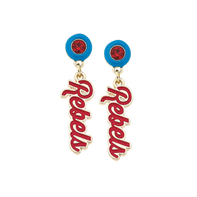Show off your Ole Miss Rebels spirit with these playful Autograph Enamel Earrings. Lightweight and chic, they add a polished touch to your game day outfit or everyday look. Perfect for fans who want to keep their team pride stylish and fun!