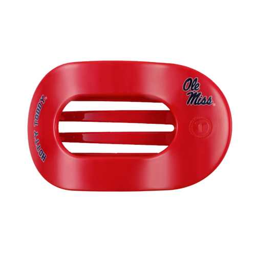 Unwind and relax with the newest TELETIES Flat Round Hair Clip! Designed with the same innovative material that is nearly unbreakable, this clip is perfect for lying down, doing yoga or simply laying back without discomfort. Hold your hair and enhance your style with the new University of Mississippi TELETIES Clip! Hotty Toddy!&nbsp;&nbsp;