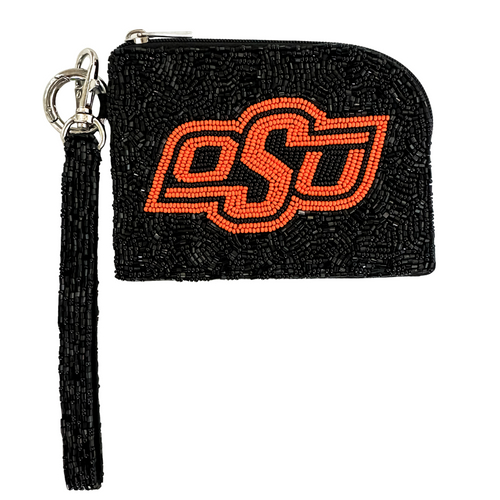 Elevate your clear bag status and show off your COWBOY spirit in style! Our unique OSU Beaded Bag Bracelet is the ultimate Game Day accessory.

Designed as our most versatile coin bag, it can be worn on your wrist as a statement piece or used to organize your essentials inside your favorite clear bag. Lightweight, eye-catching, and full of team pride, this is the perfect grab-and-go piece for every game day event!